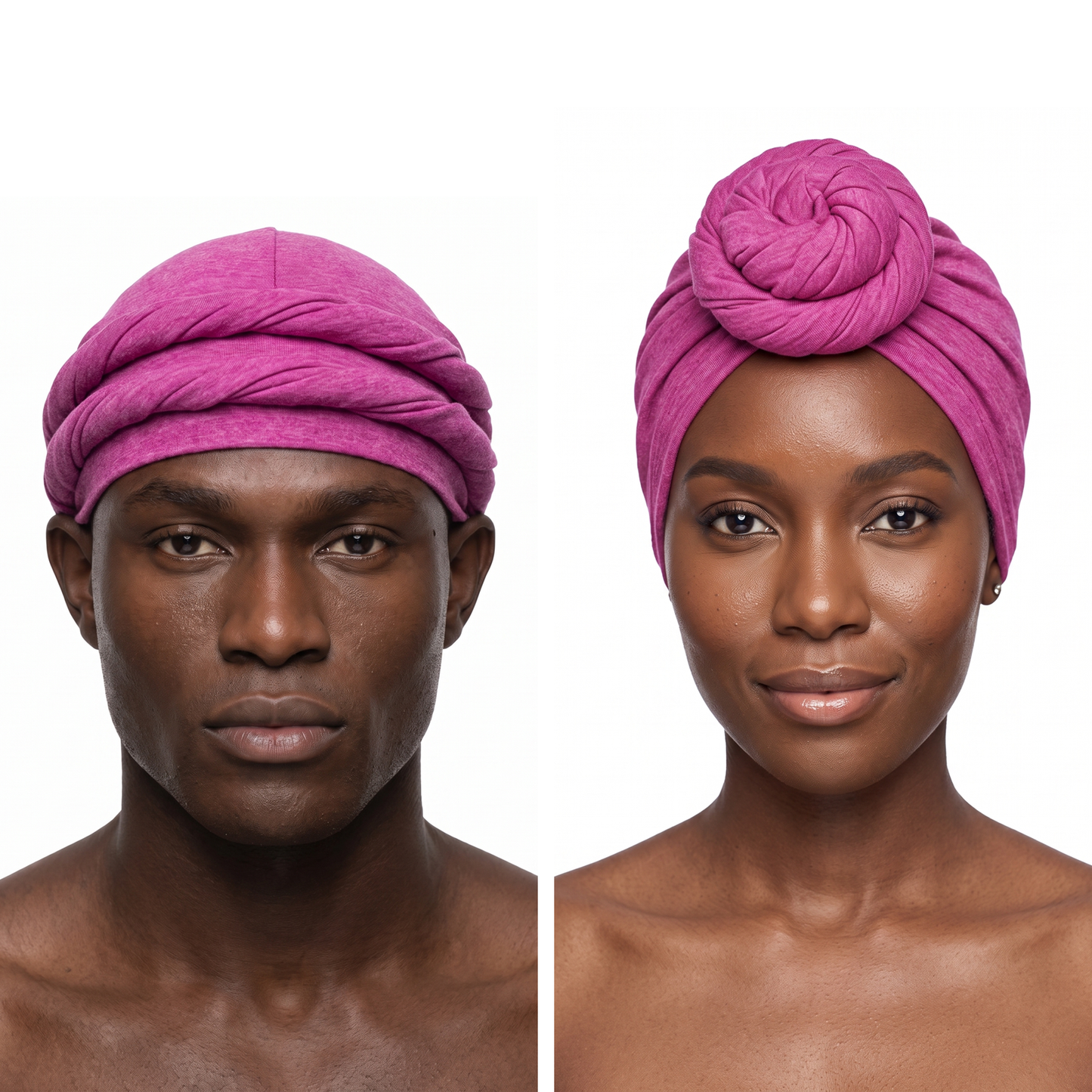 Magenta Turban and Knot Pro bundle - his and hers - JagRags