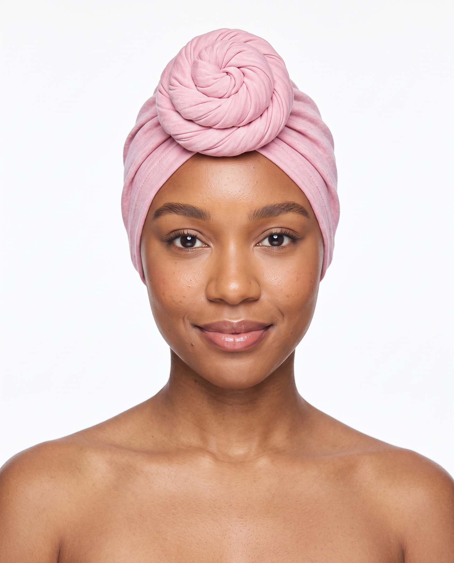 Soft Pink Knot Pro Women's Headwrap on model - JagRags