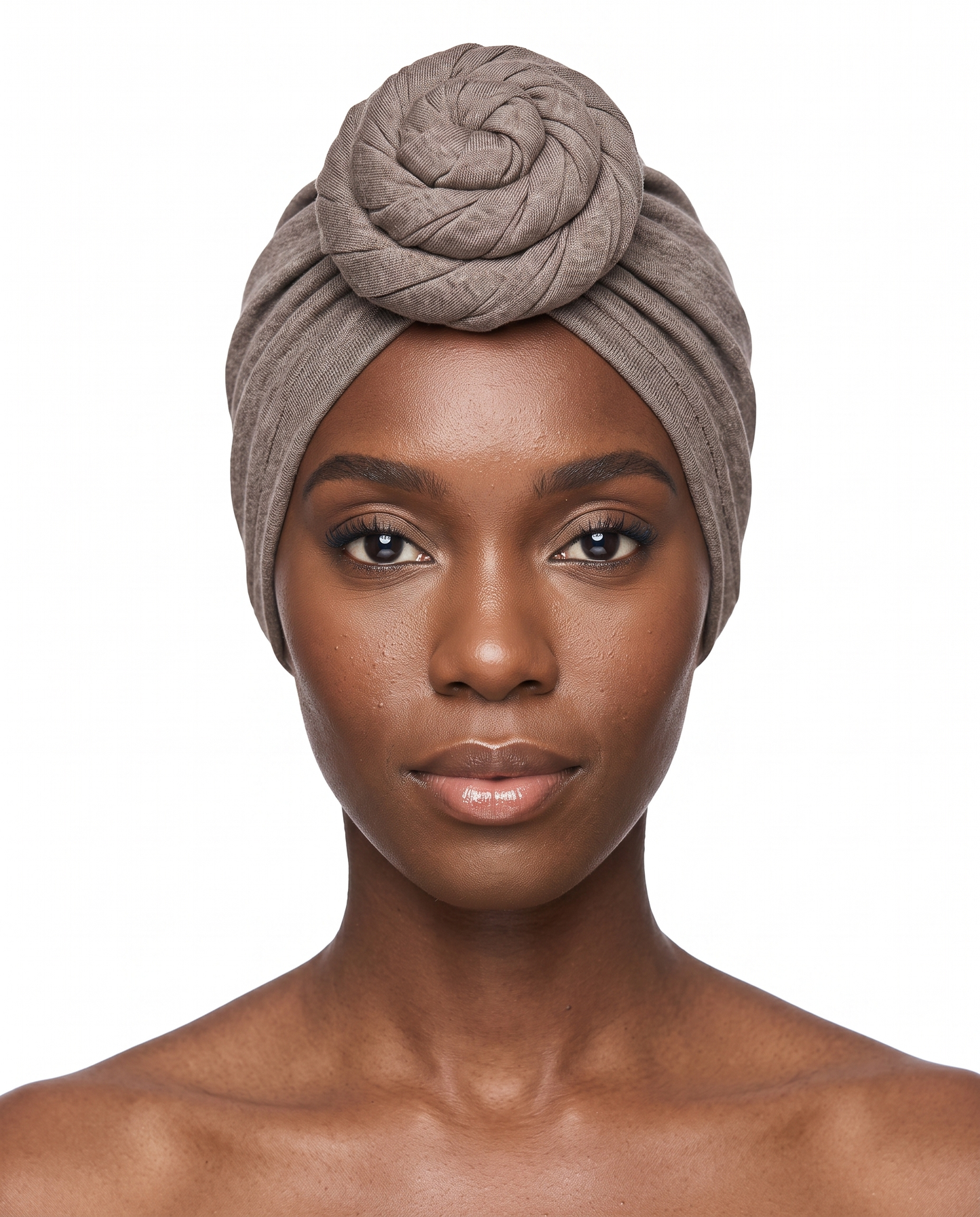 Pebble Brown Knot Pro Women's Headwrap on model - JagRags