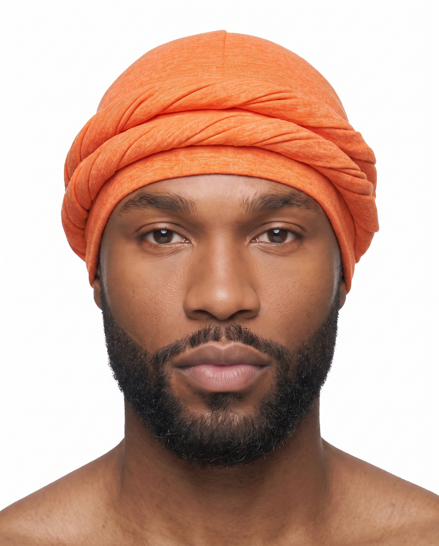 Orange men's halo turban