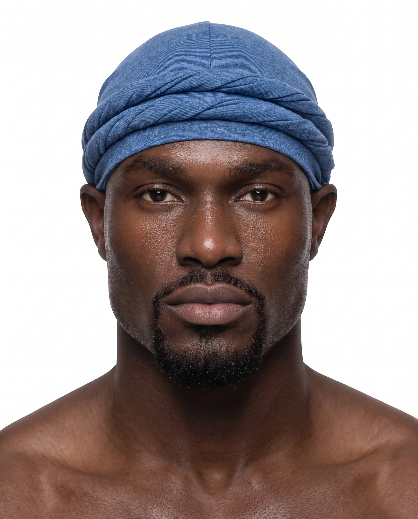 Blue men's halo turban