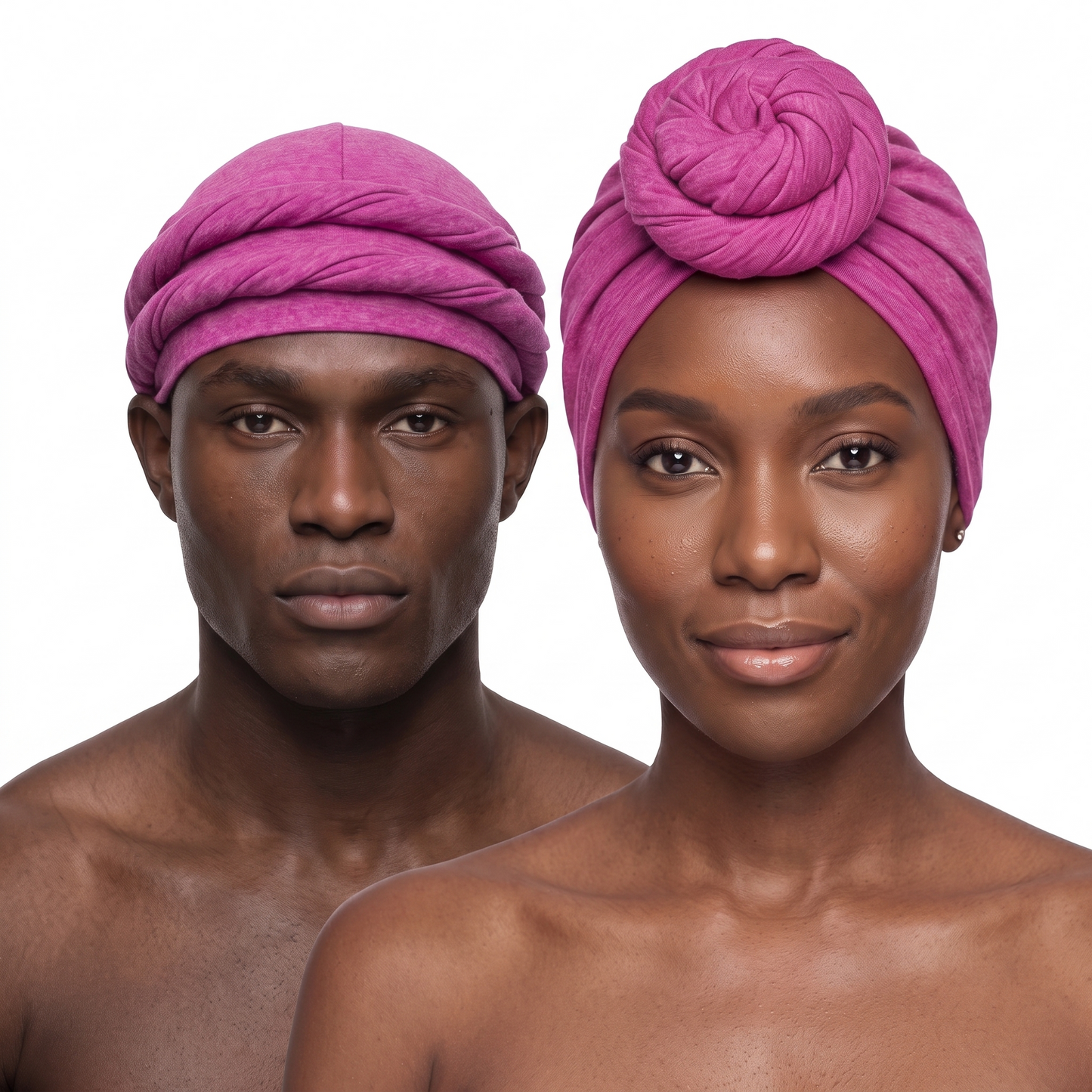 Magenta Turban and Knot Pro bundle - his and hers - JagRags