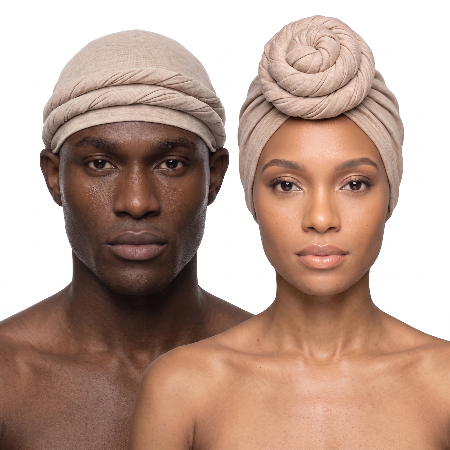 Natural Turban and Knot Pro bundle - his and hers - JagRags