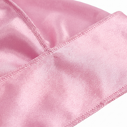 Premium Powder Pink Silk Durag fabric close-up showing Powder Pink silky satin texture and stitching detail