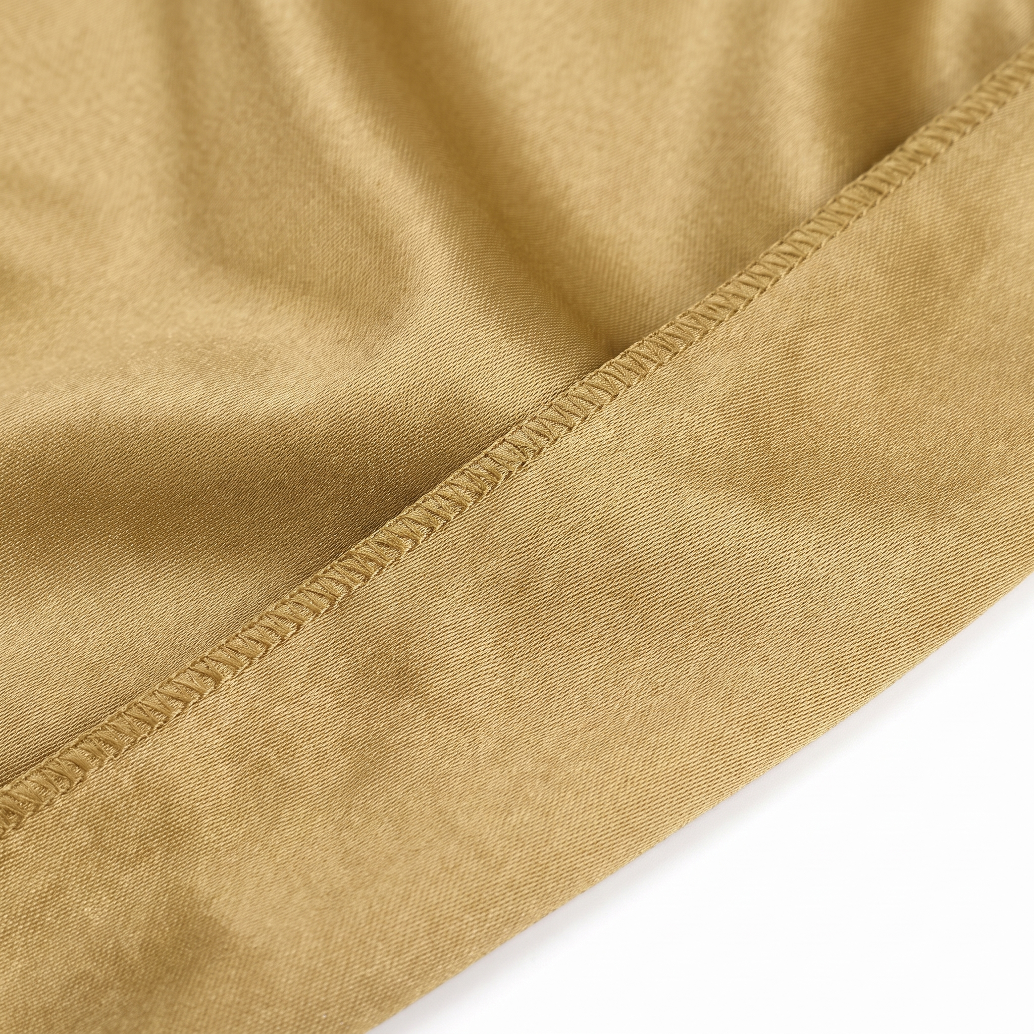 Premium Gold Silk Durag fabric close-up showing Gold silky satin texture and stitching detail