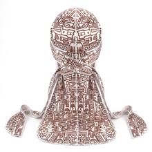 Ethnic Aztec Durag - premium durag back view showing wrap straps, tail and stitching