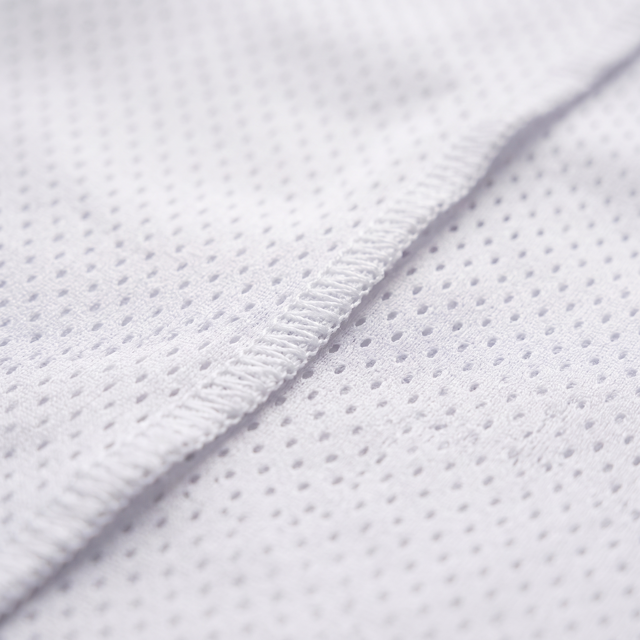 Athletic Mesh White Durag fabric close-up showing texture and stitching detail