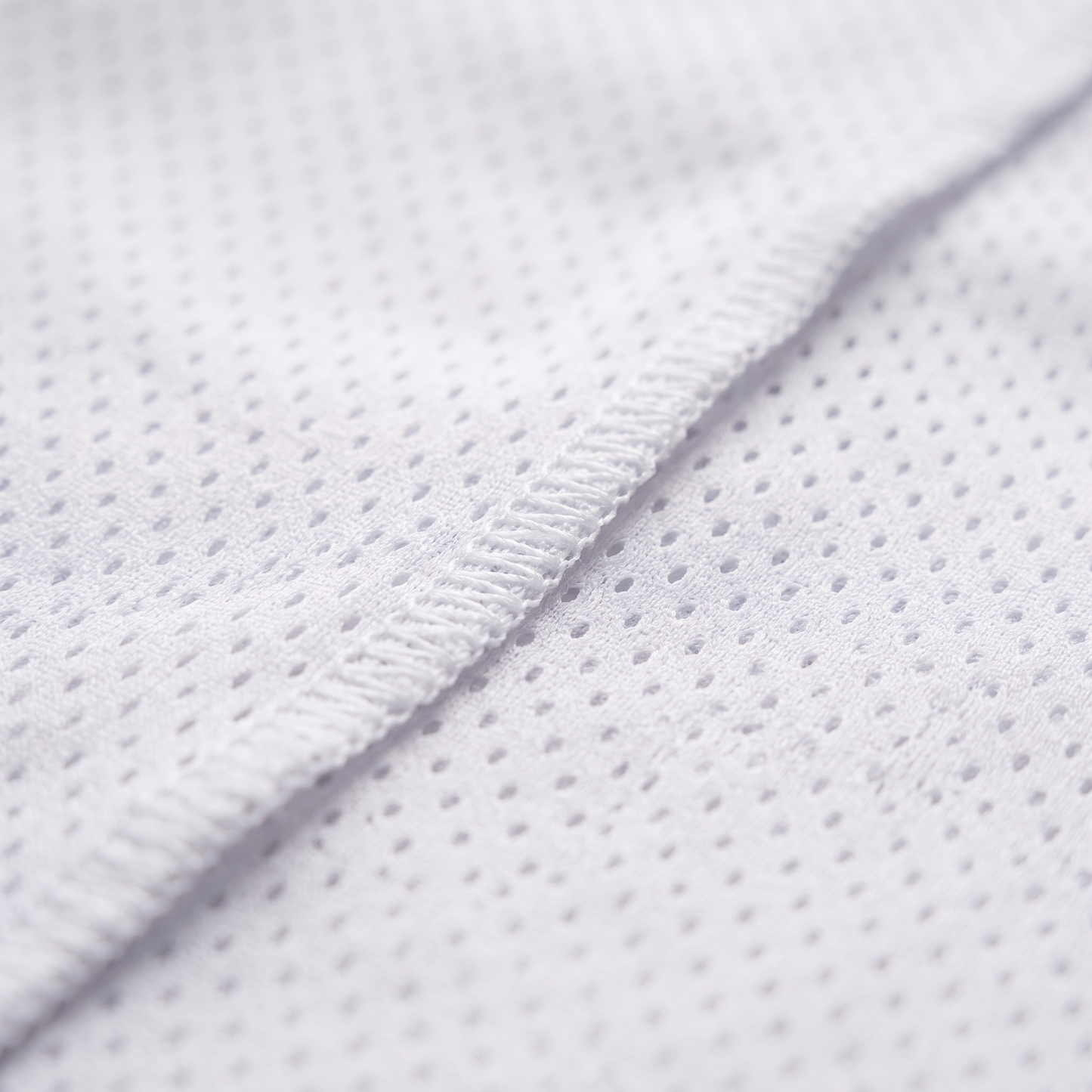 Athletic Mesh White Durag fabric close-up showing texture and stitching detail