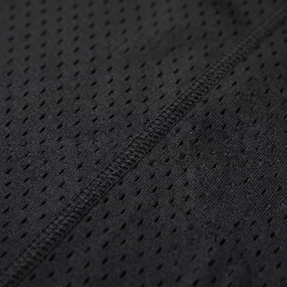 Athletic Mesh Black Durag fabric close-up showing texture and stitching detail