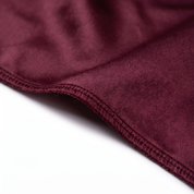 Premium Wine Red Silk Durag fabric close-up showing Wine Red silky satin texture and stitching detail