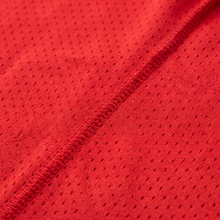 Athletic Mesh Red Durag fabric close-up showing texture and stitching detail