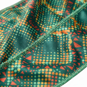 Digital Chameleon Prey pixel camo Satin Silky Durag fabric close-up showing Digital Chameleon Prey pixel camo print and stitching detail