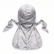 Digital Chameleon Ash pixel camo Satin Silky Durag - premium silky durag back view showing wrap straps, tail and stitching