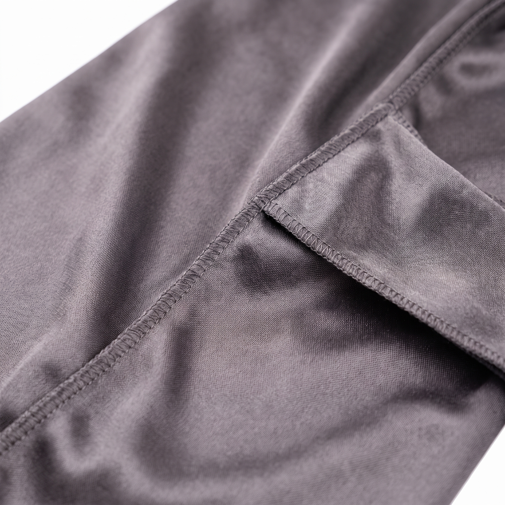 JagRags Stretchy Gun Metal and Silk Durag for Men fabric close-up showing Gun Metal Grey silky satin texture and stitching detail