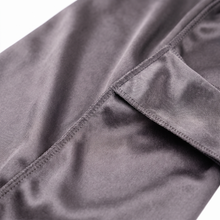 JagRags Stretchy Gun Metal and Silk Durag for Men fabric close-up showing Gun Metal Grey silky satin texture and stitching detail