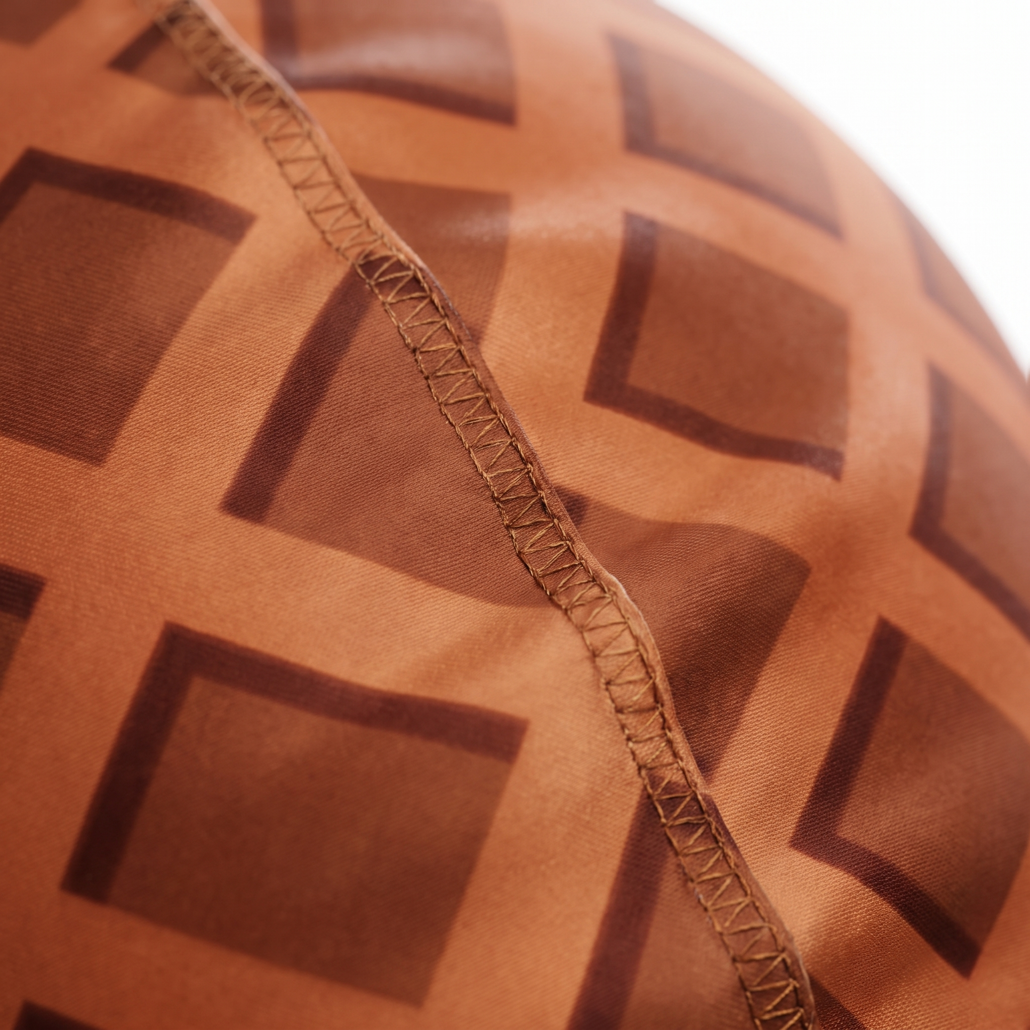 Chocolate Cone ice cream Satin Silky Durag fabric close-up showing Chocolate Cone ice cream print and stitching detail