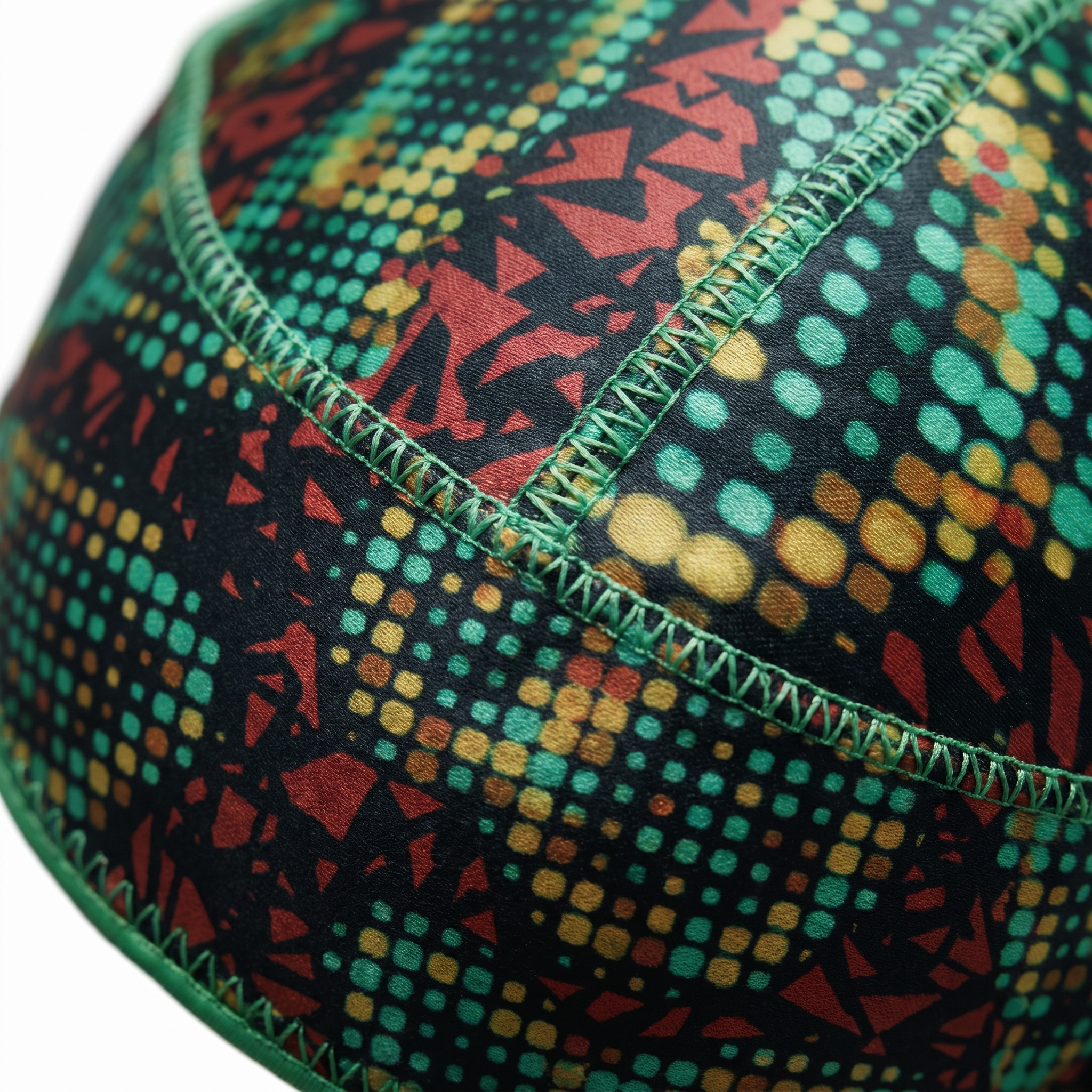 Digital Chameleon pixel camo Satin Silky Durag fabric close-up showing Digital Chameleon pixel camo print and stitching detail