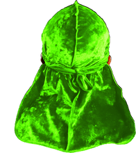 Premium Crushed Velvet Lime Green Durag
