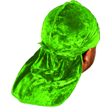 Premium Crushed Velvet Lime Green Durag