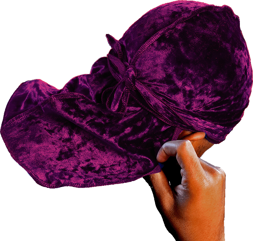 Premium Crushed Velvet Wine Red Durag