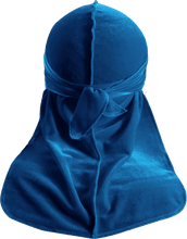 Premium Turquoise Blue Velvet Durag