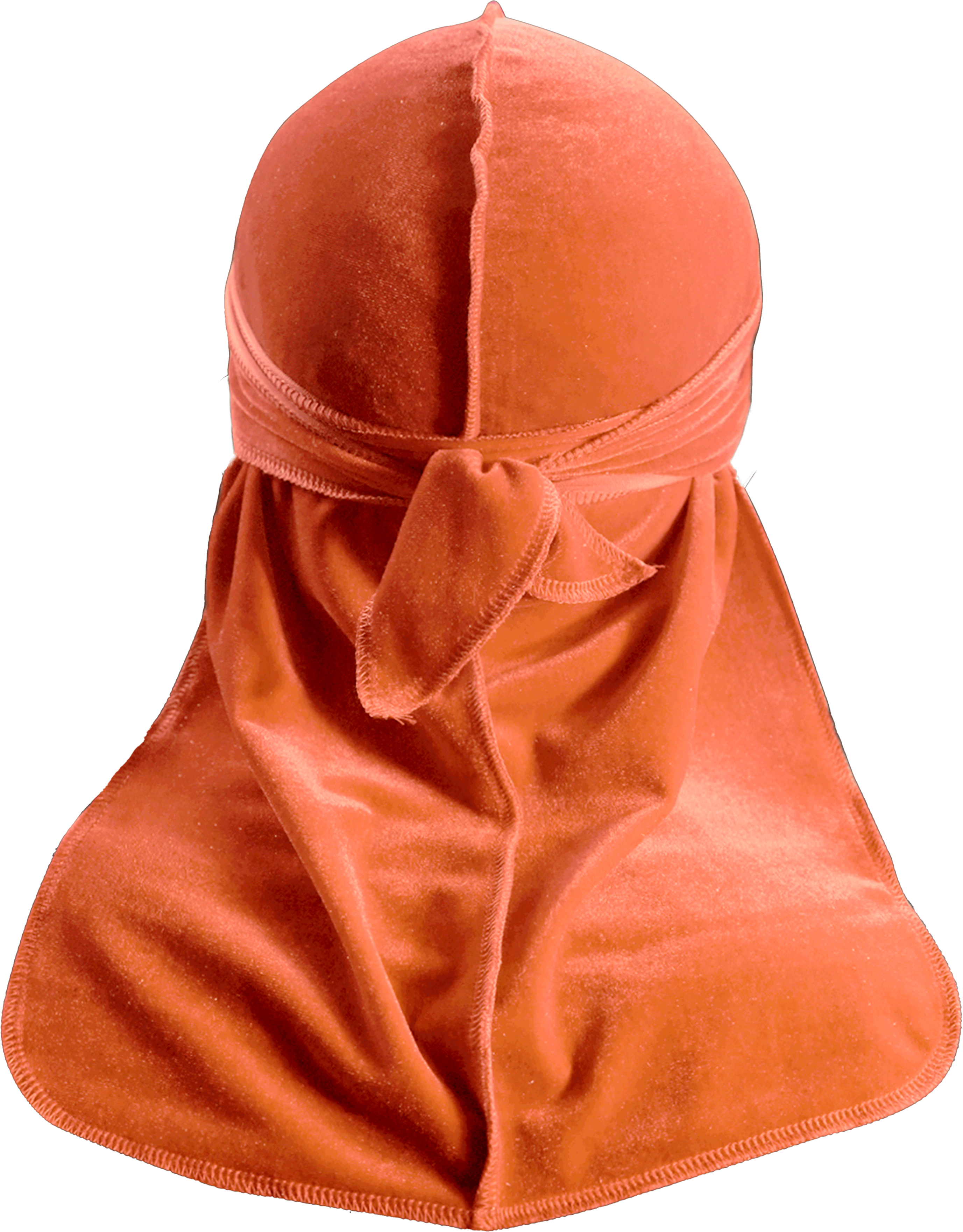 Premium Peach Orange Velvet Durag