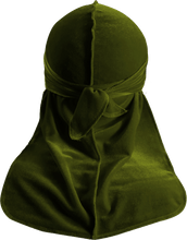 Premium Olive Green Velvet Durag