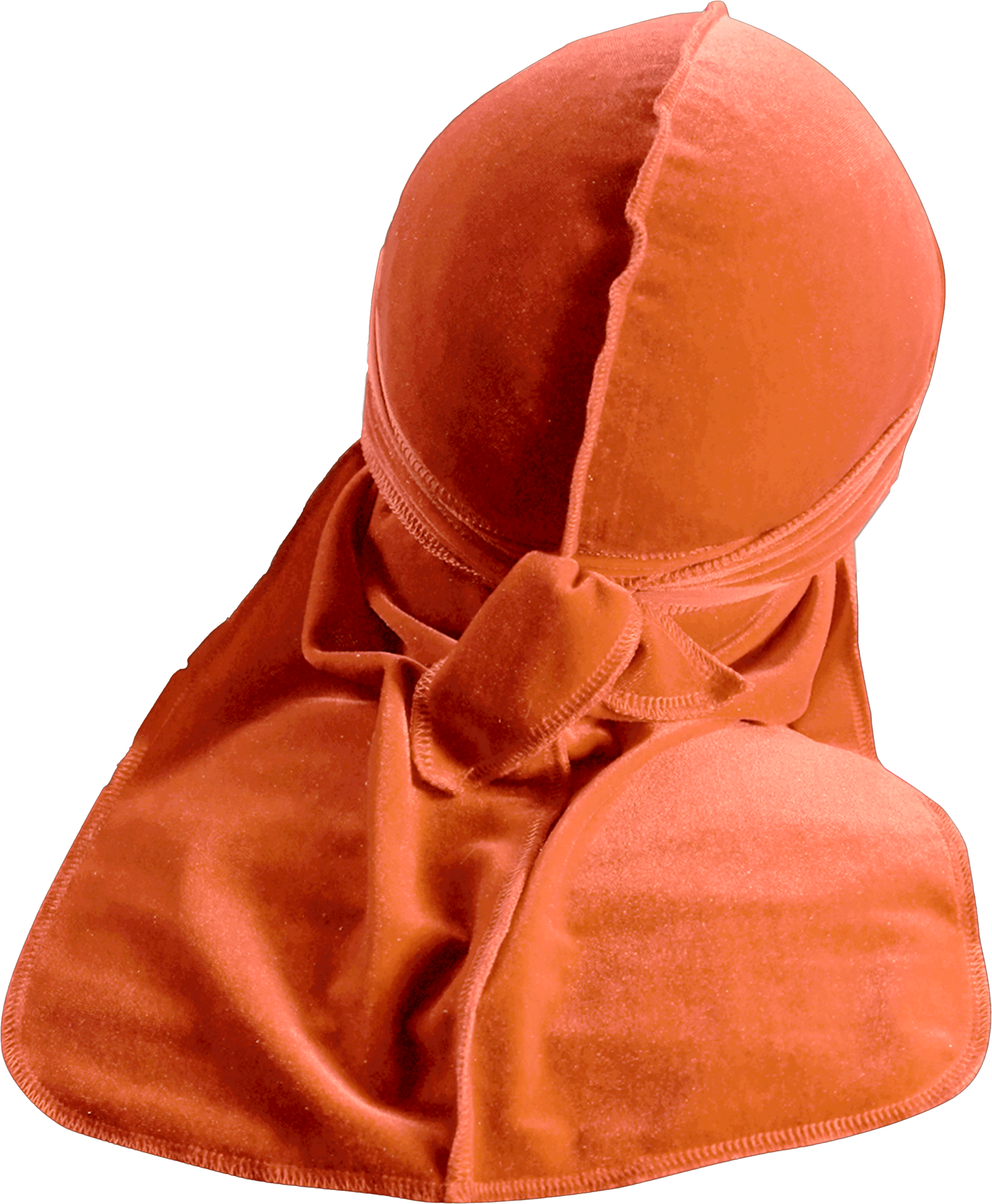 Premium Peach Orange Velvet Durag