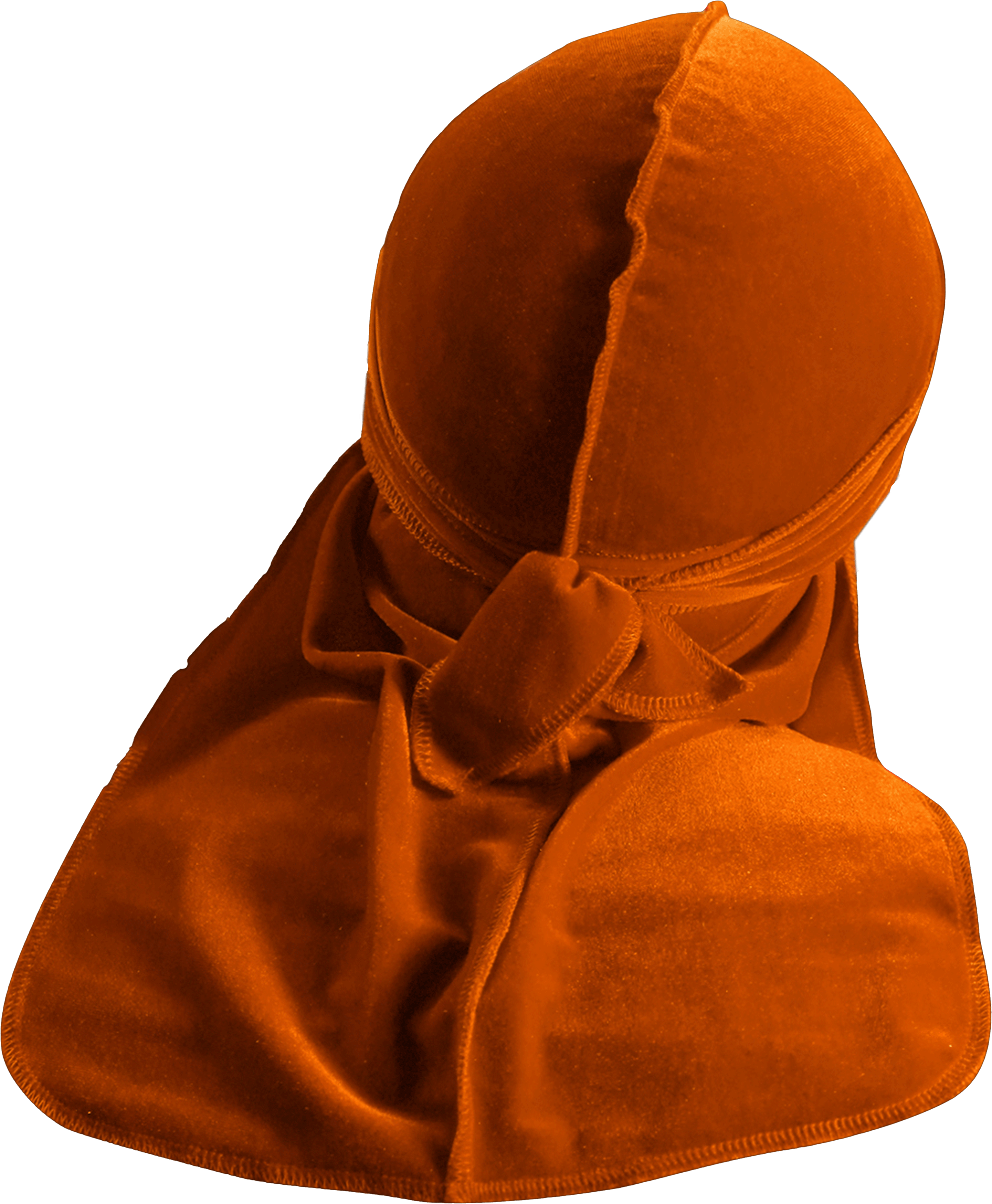 Premium Orange Velvet Durag