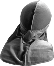 Premium Grey Velvet Durag