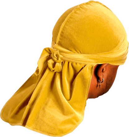 Premium Canary Yellow Velvet Durag