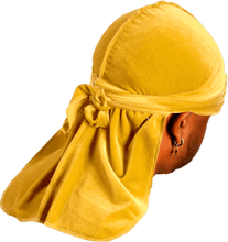 Premium Canary Yellow Velvet Durag