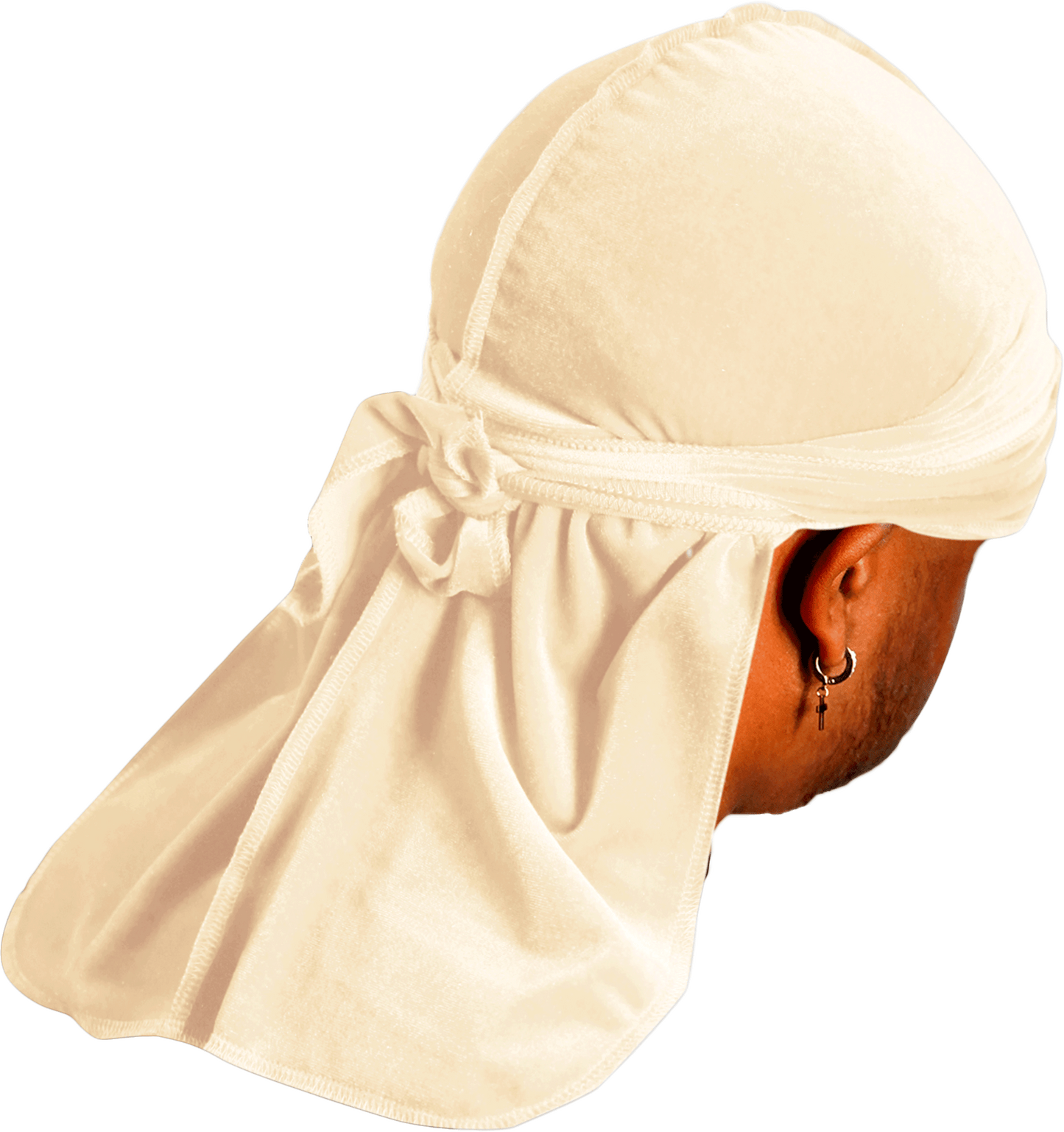 Premium Cream Khaki Velvet Durag
