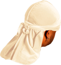Premium Cream Khaki Velvet Durag