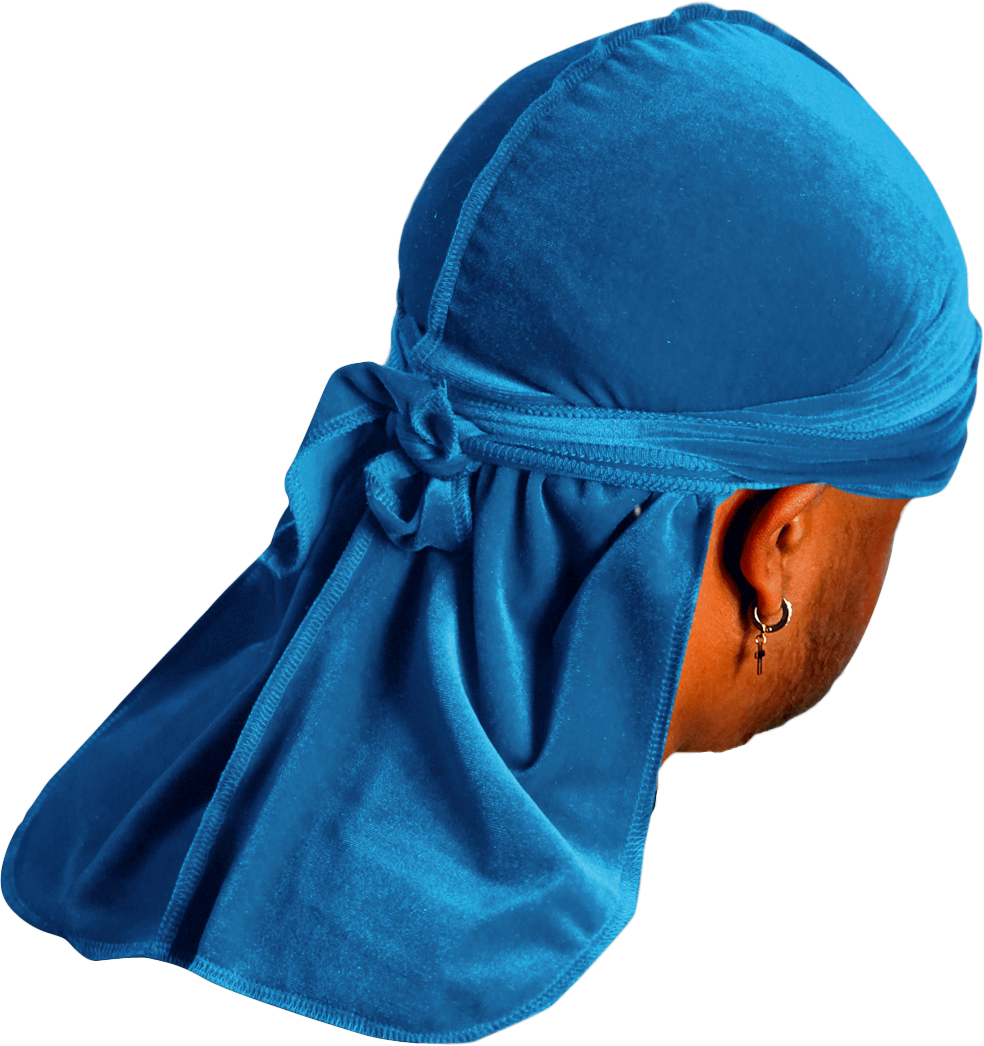 Premium Turquoise Blue Velvet Durag