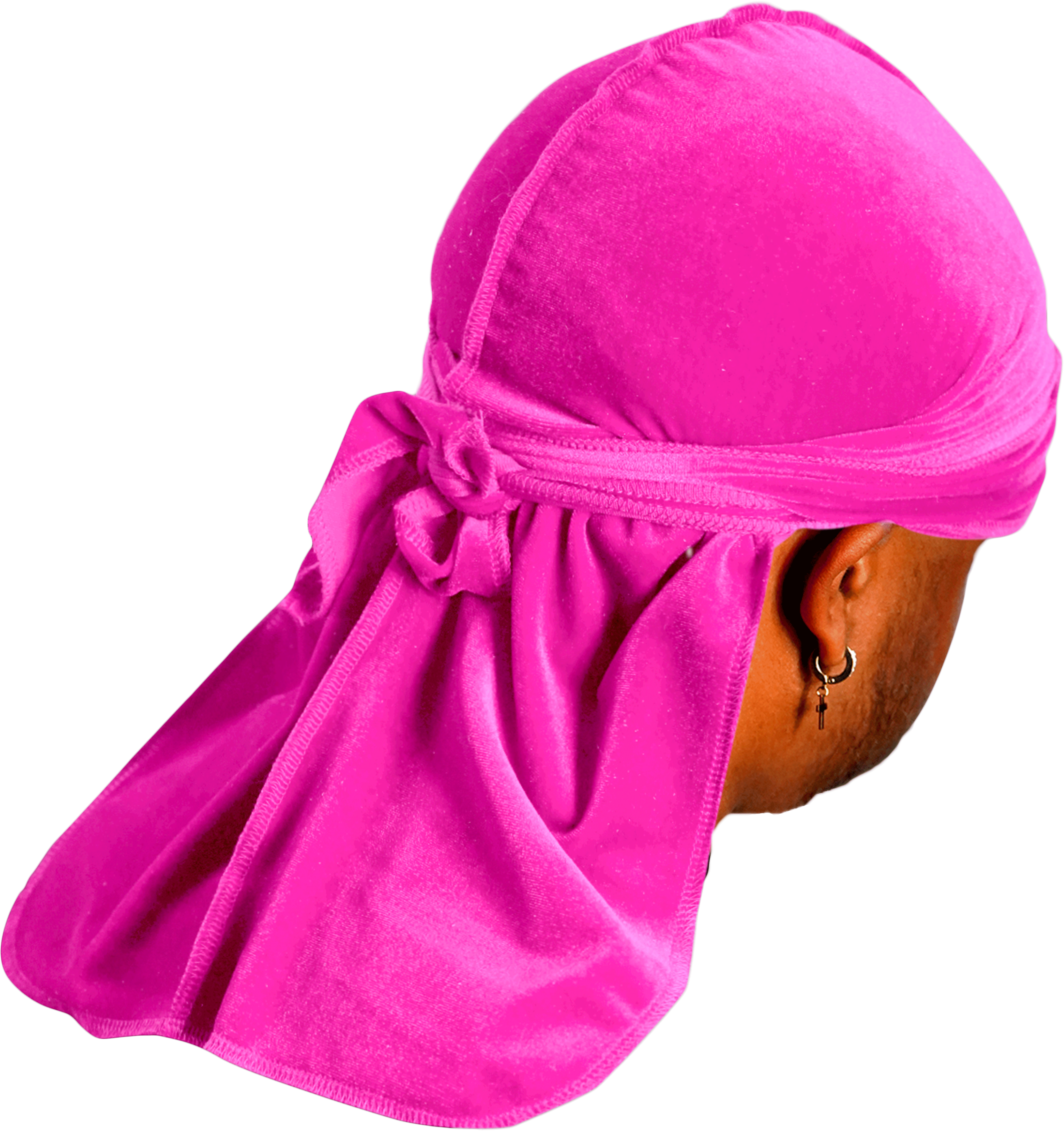 Premium Pink Velvet Durag