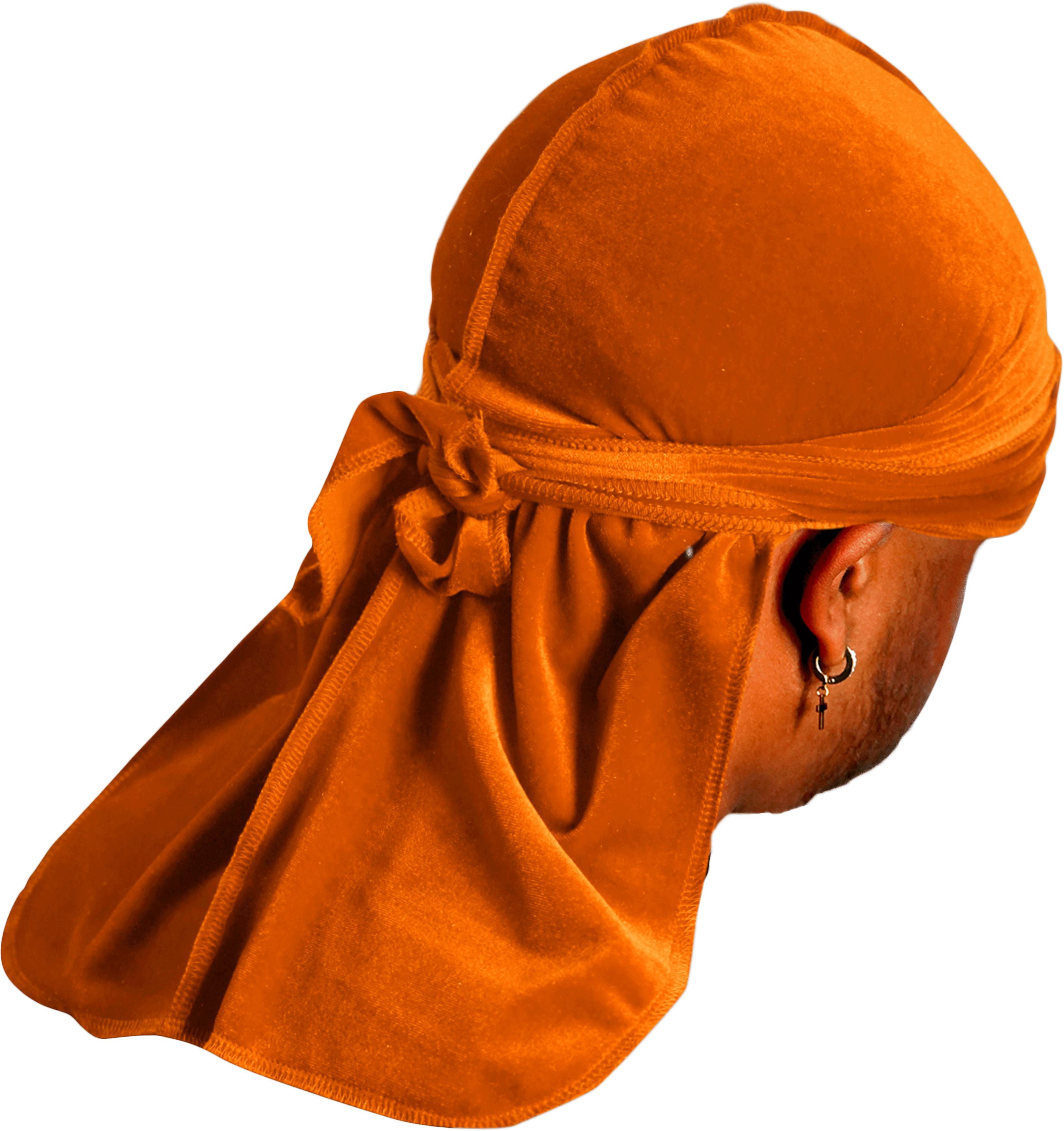 Premium Orange Velvet Durag