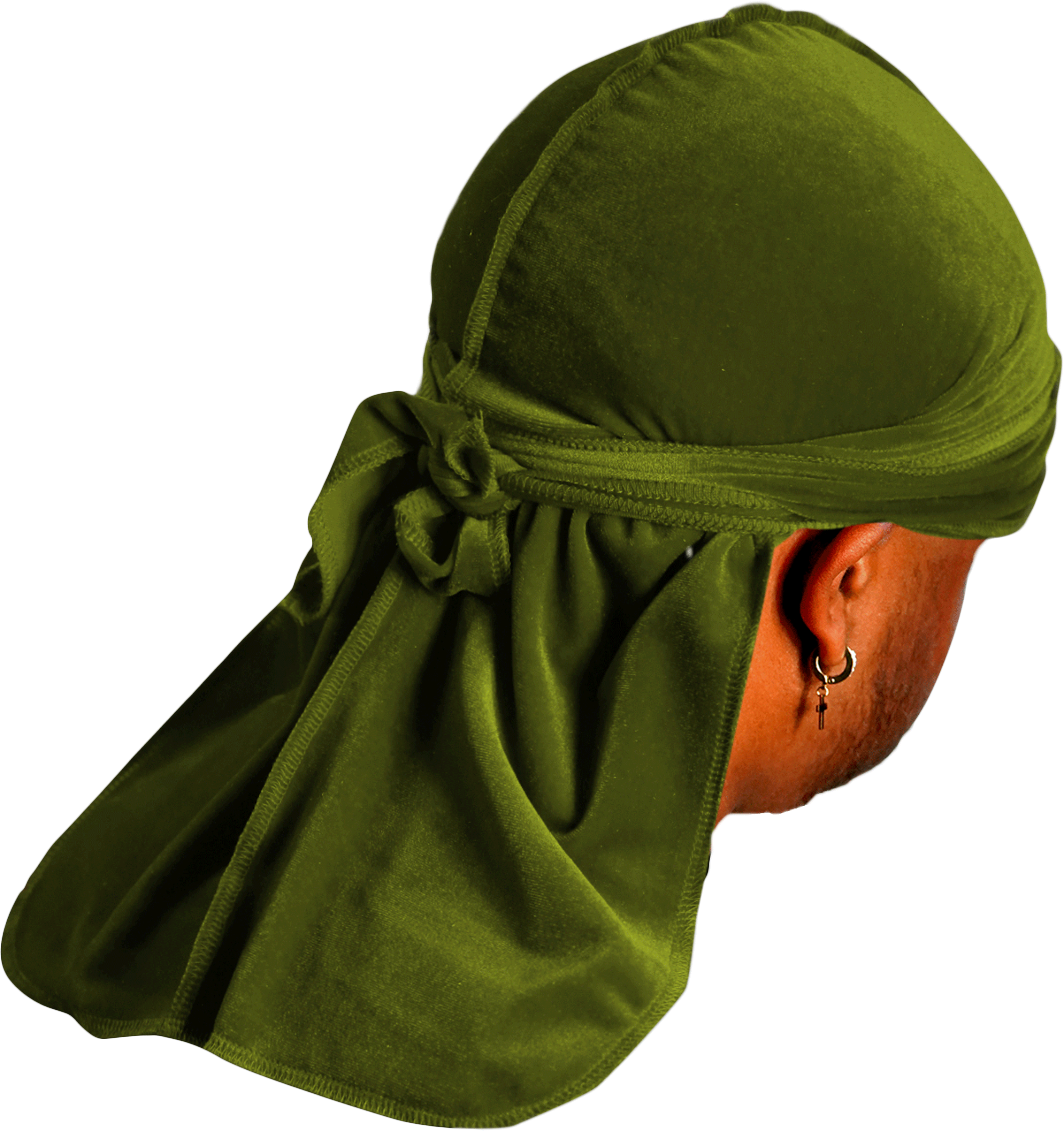 Premium Olive Green Velvet Durag