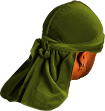 Premium Olive Green Velvet Durag