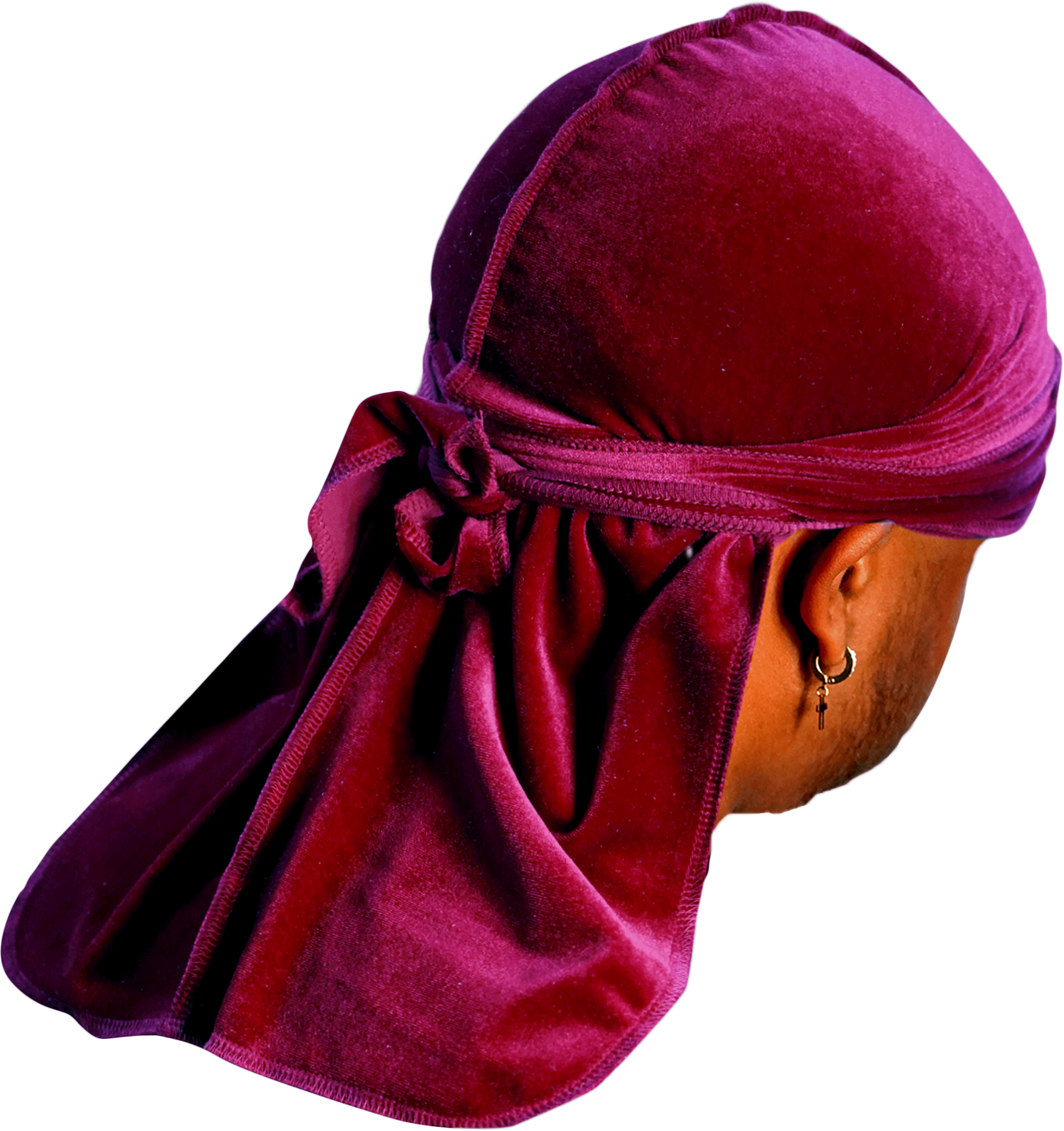Premium Maroon Red Velvet Durag