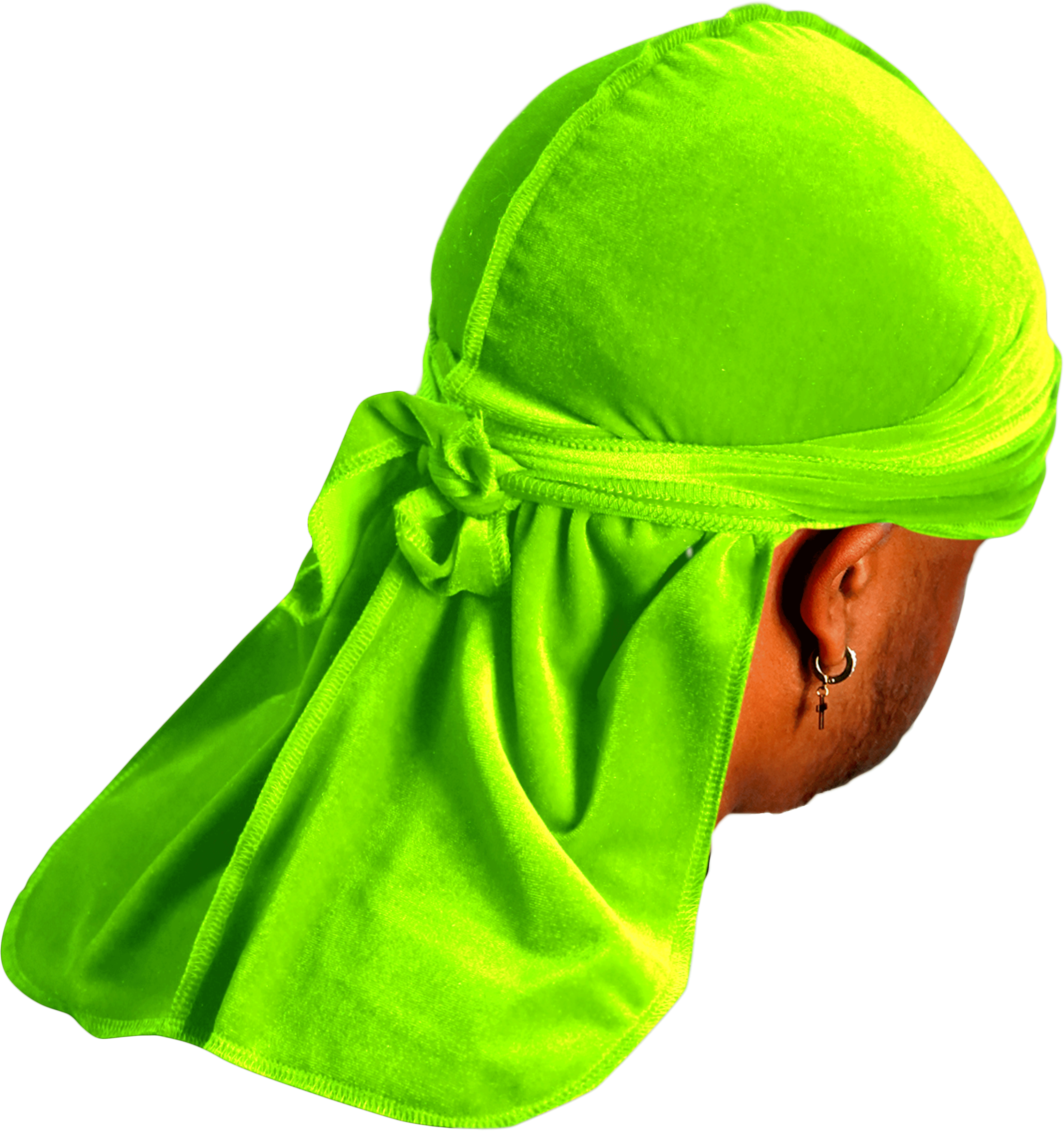 Premium Lime Velvet Durag