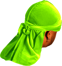Premium Lime Velvet Durag