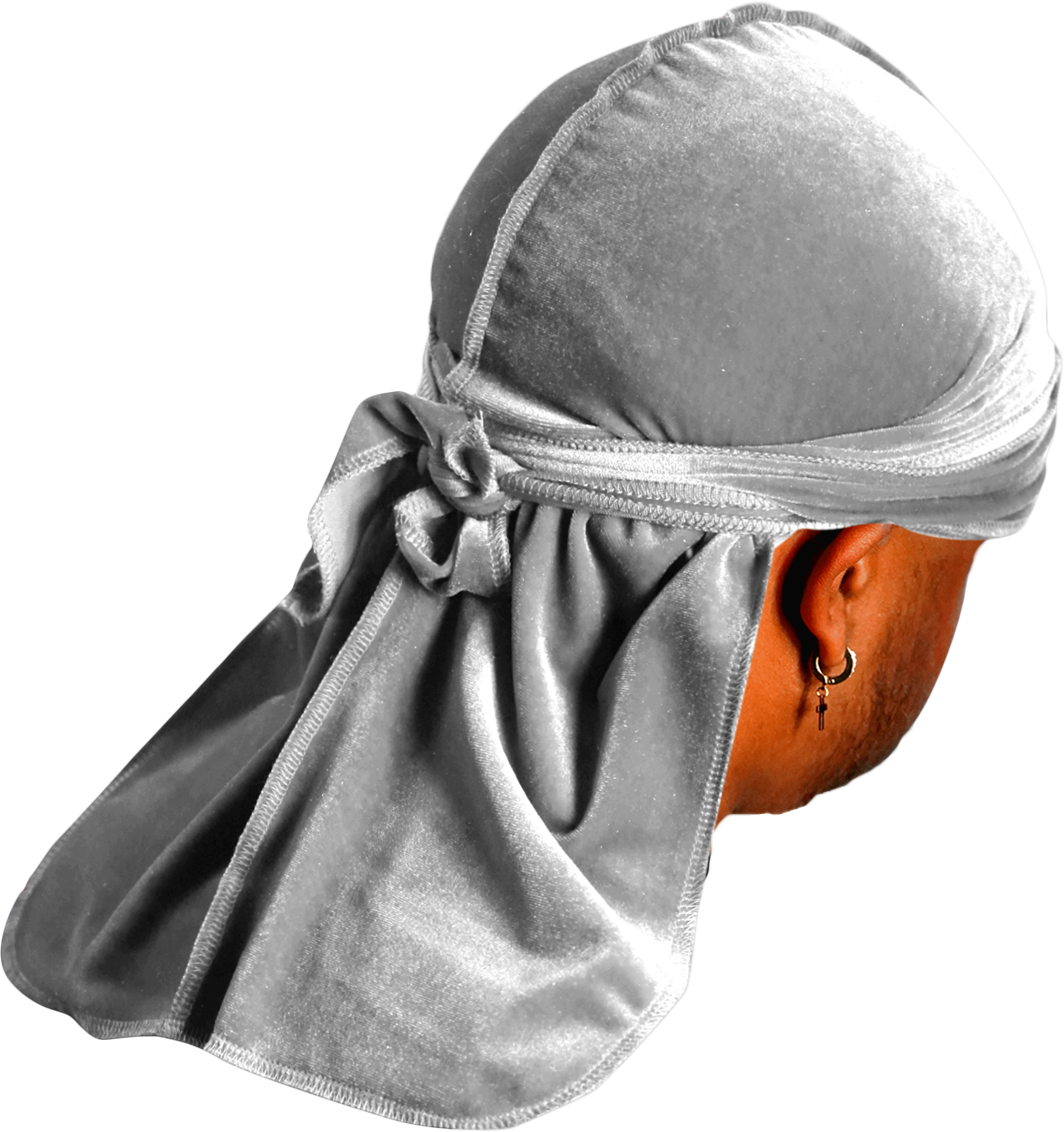Premium Grey Velvet Durag