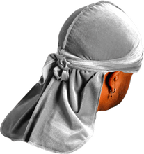 Premium Grey Velvet Durag