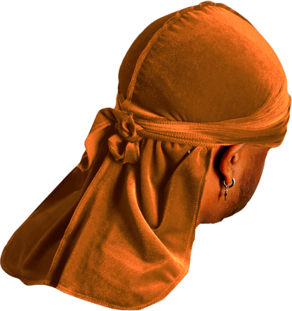 Premium Brown Gold Velvet Durag