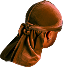 Premium Brown Coffee Velvet Durag