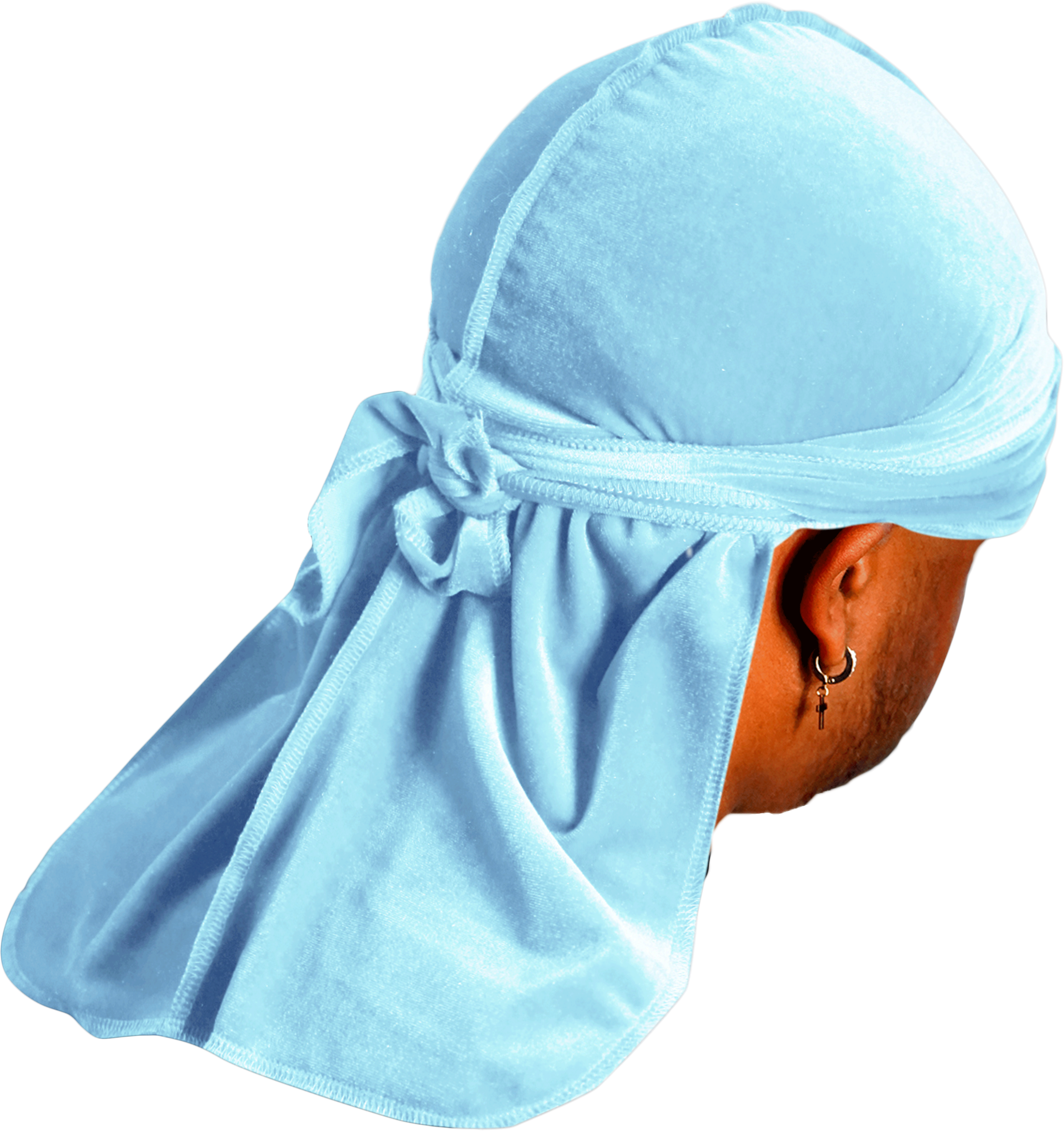Premium Baby Blue Velvet Durag