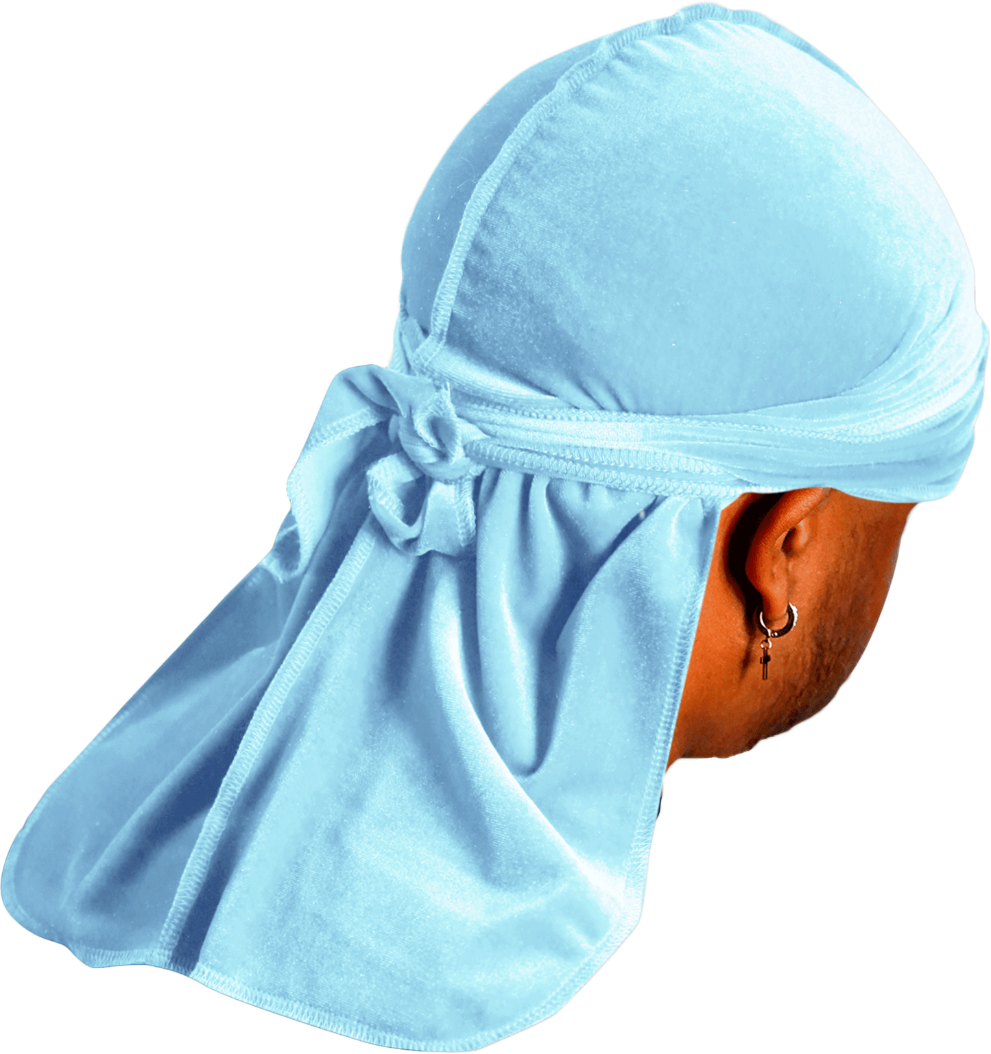 Premium Baby Blue Velvet Durag