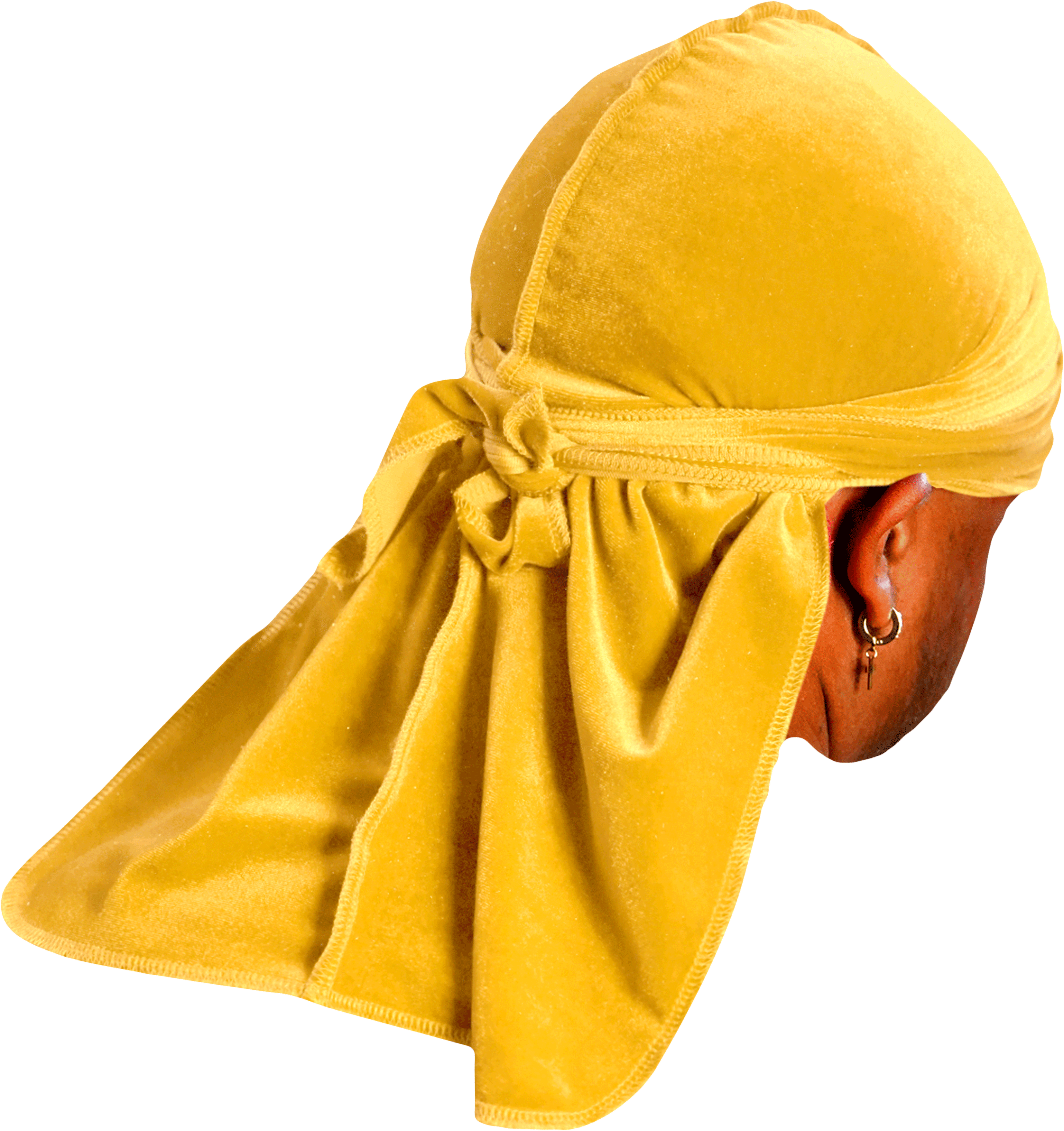 Premium Canary Yellow Velvet Durag
