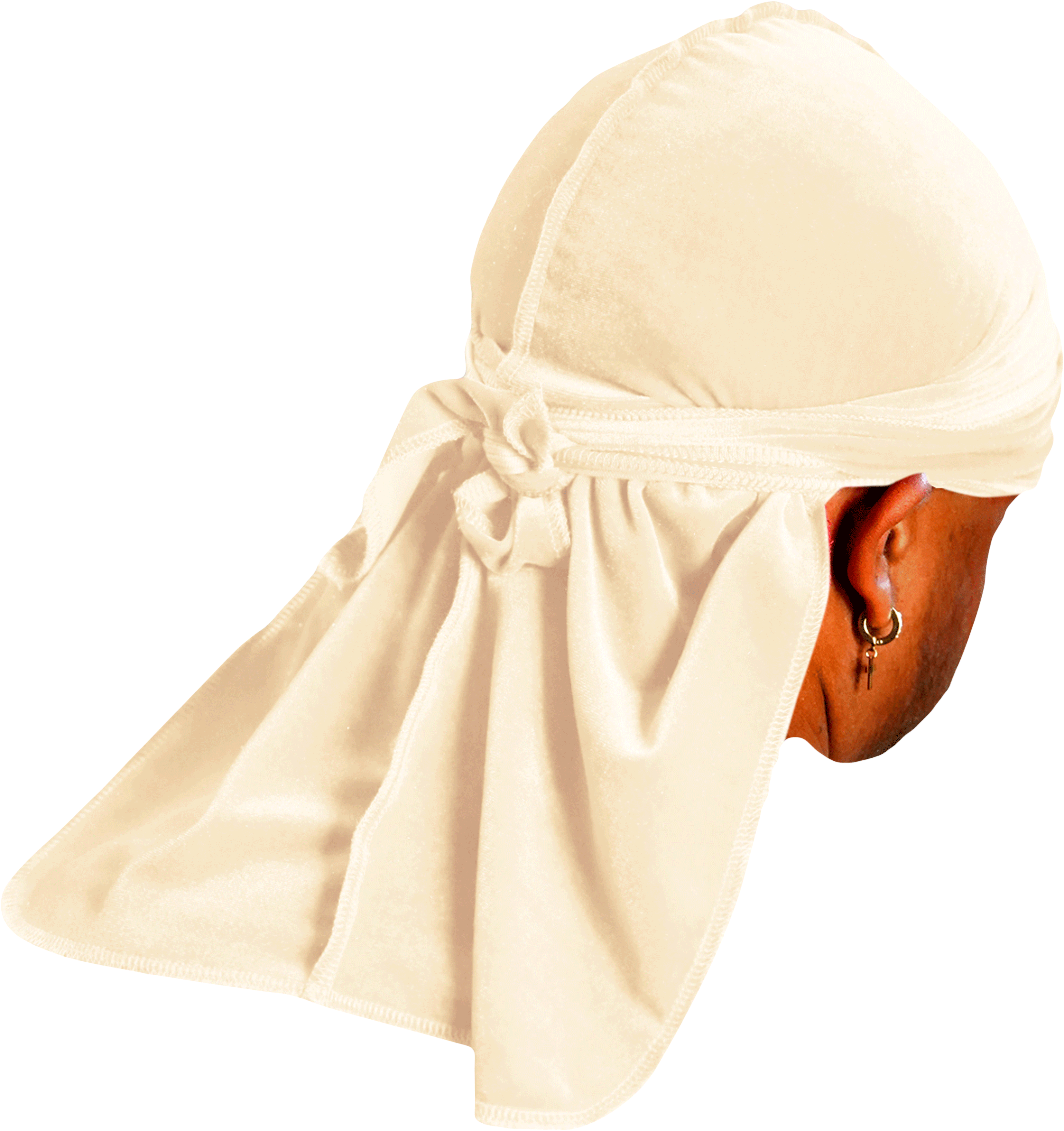Premium Cream Khaki Velvet Durag